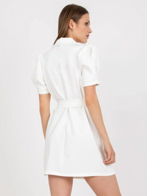 tie-waist-short-sleeve-blazer-dress OhSoStyled - Sophia's Style in White-17